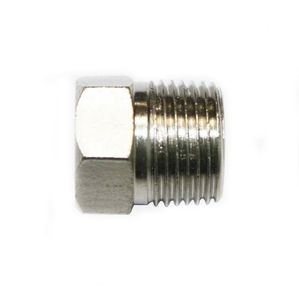 Interstate Pneumatics Steel Hex End-Plug 3/8 Inch NPT Male FPP61S